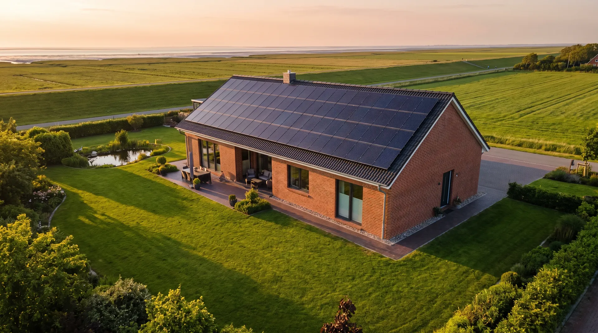 Norddeutsches Wohnhaus mit Photovoltaikanlage